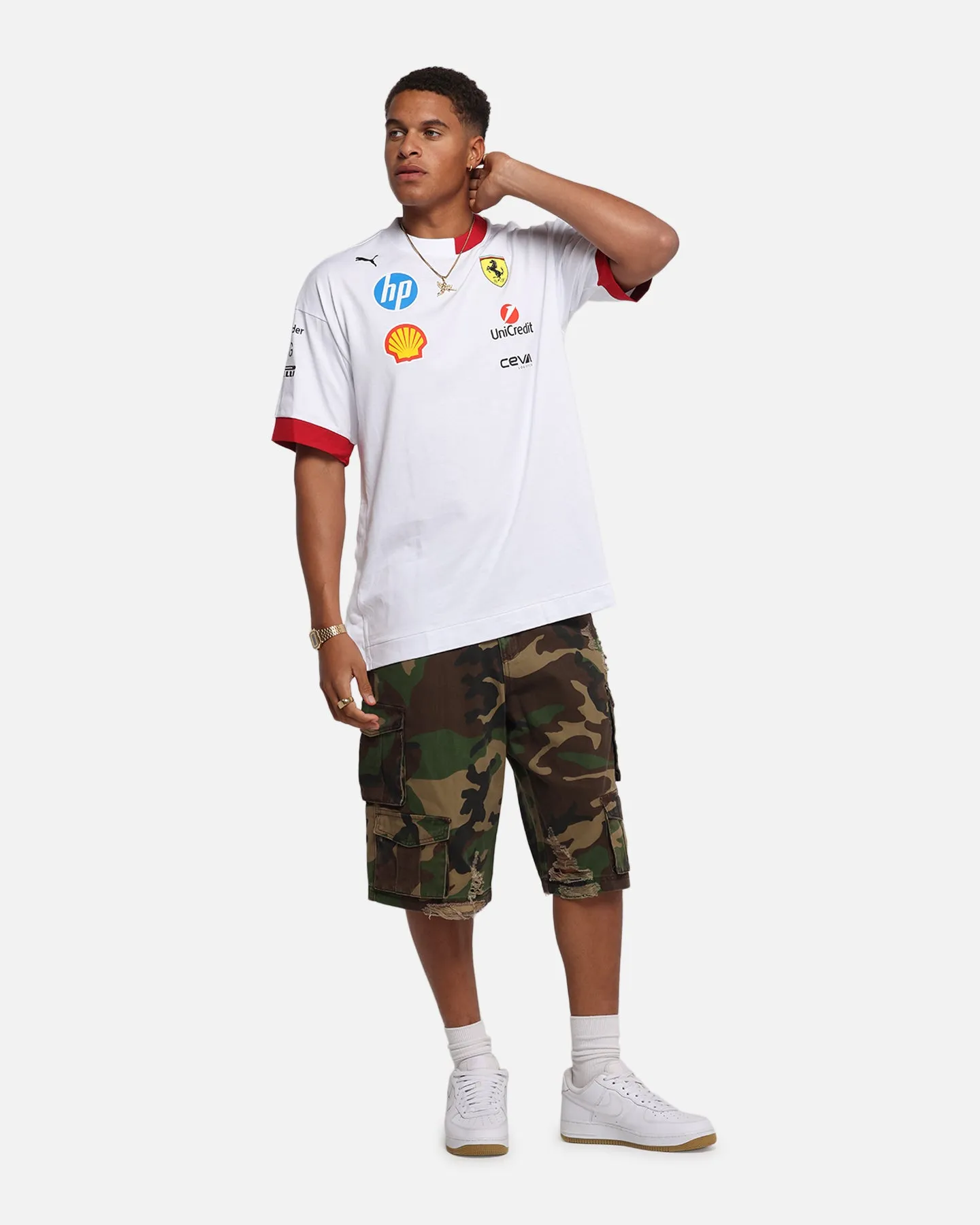 Puma X Scuderia Ferrari Drivers Oversized T-Shirt White sold by Culture Kings product image thumbnail 3