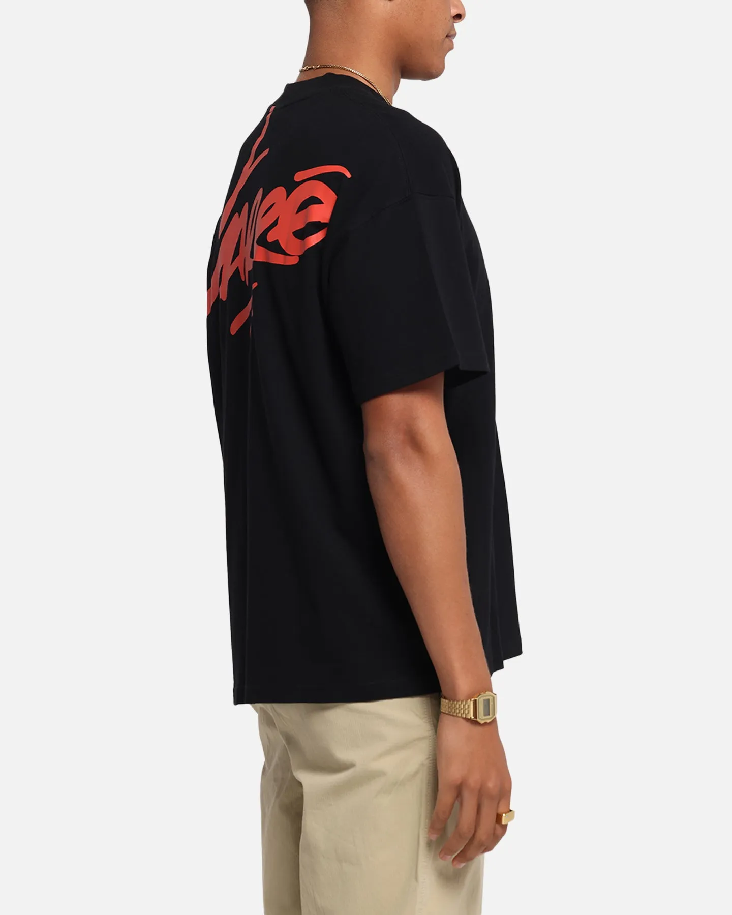 Carre Graffiti Oversized Ringer T-Shirt Black/Red sold by Culture Kings product image thumbnail 5