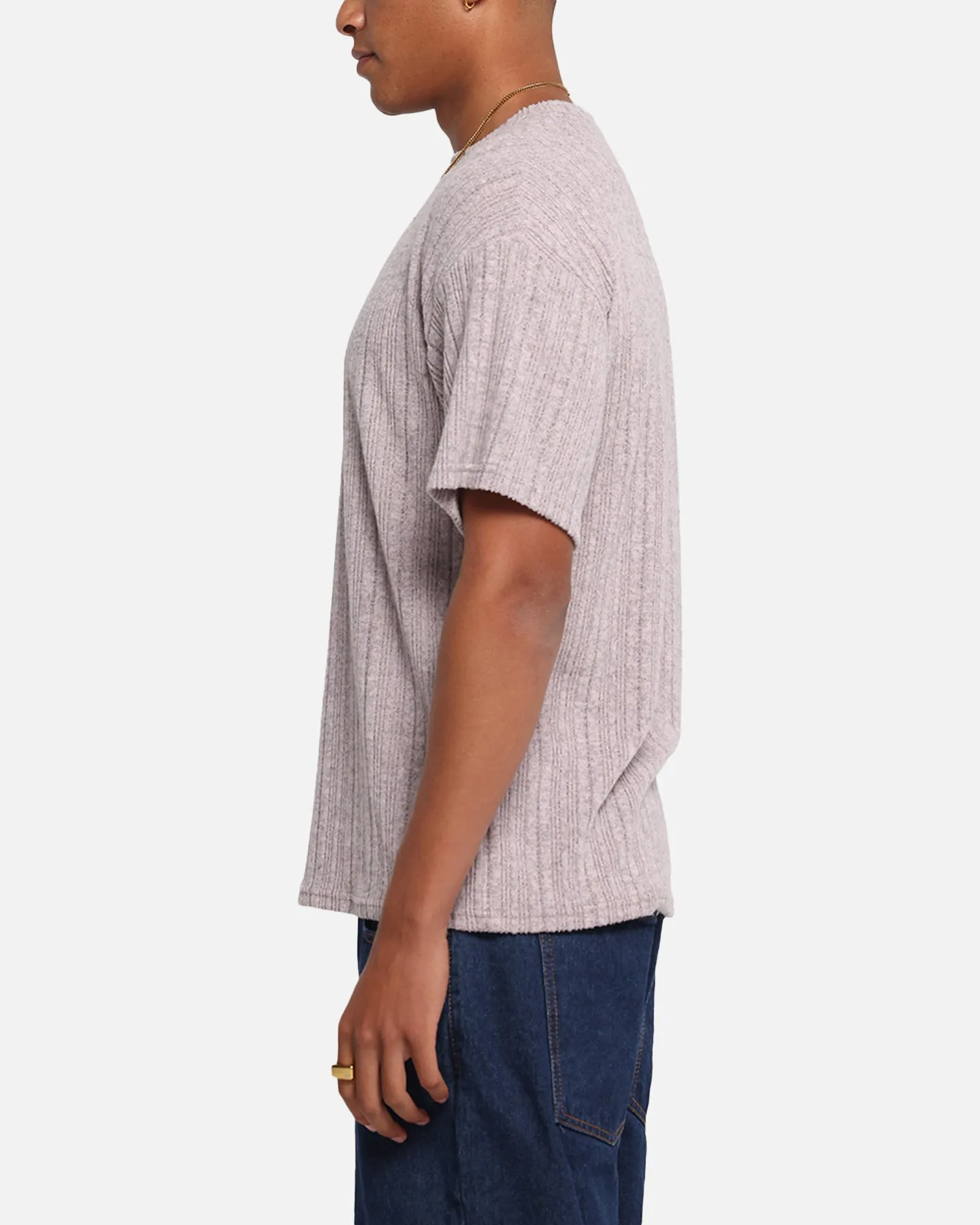 XXIII Rib Knit T-Shirt Pink Marle sold by Culture Kings product image thumbnail 5