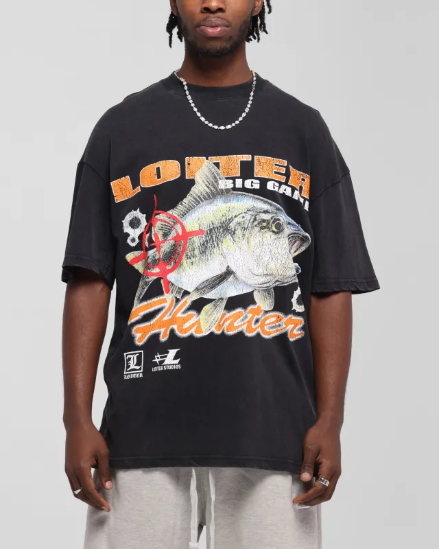 Loiter Big Game T-Shirt Black Acidwash made by Culture Kings