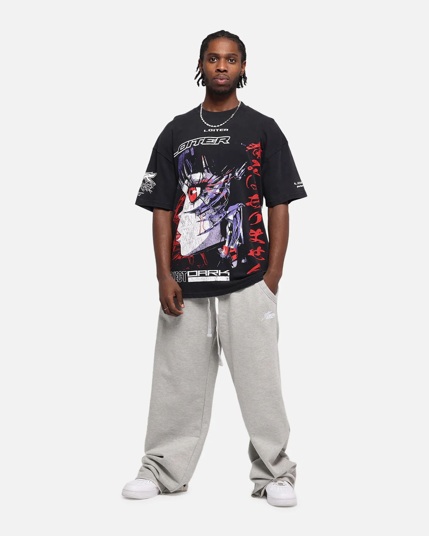 Loiter Cybernetics Vintage T-Shirt Black Acidwash sold by Culture Kings product image thumbnail 3