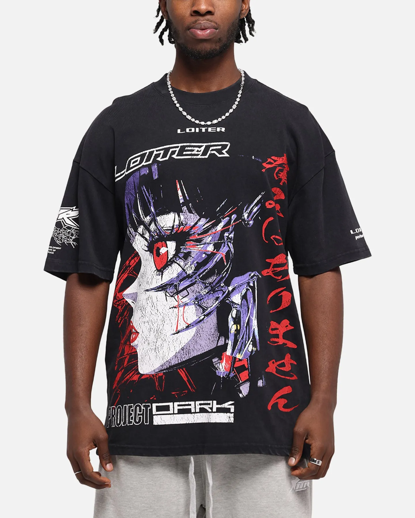 Loiter Cybernetics Vintage T-Shirt Black Acidwash sold by Culture Kings