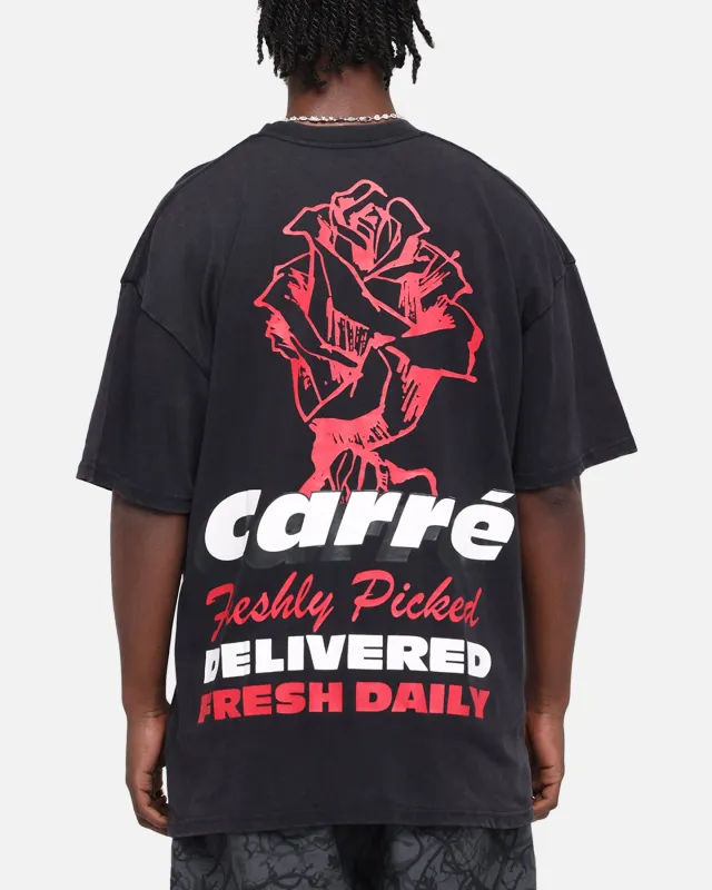 Carre Freshly Picked T-Shirt Black Acidwash sold by Culture Kings