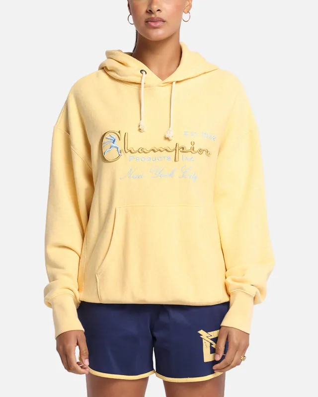 Champion Vintage Logo Sweatshirt Hoodie Yellow sold by Culture Kings