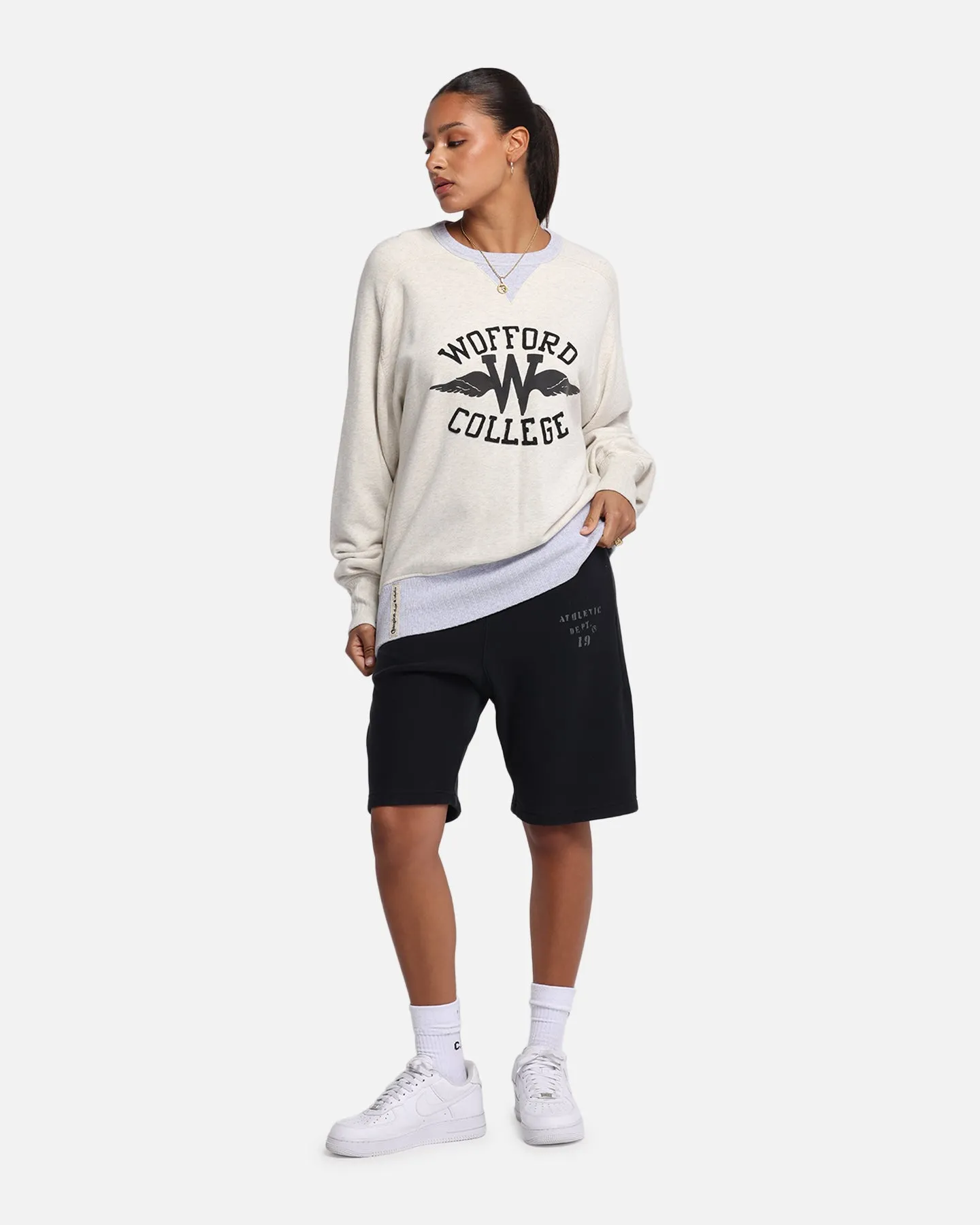 Champion 50's Saddle Crew Sweatshirt Oatmeal Heather sold by Culture Kings product image thumbnail 2