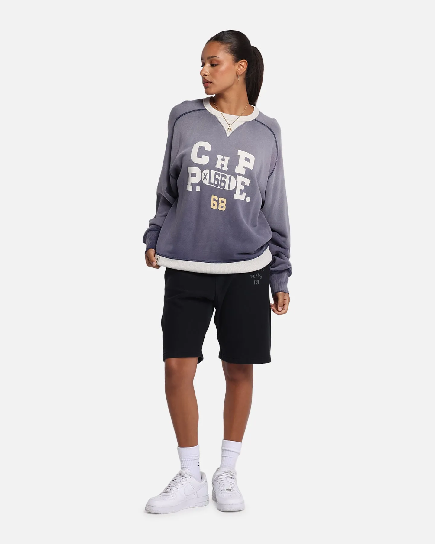 Champion 50's Saddle Crew Sweatshirt Athletic Navy sold by Culture Kings product image thumbnail 2