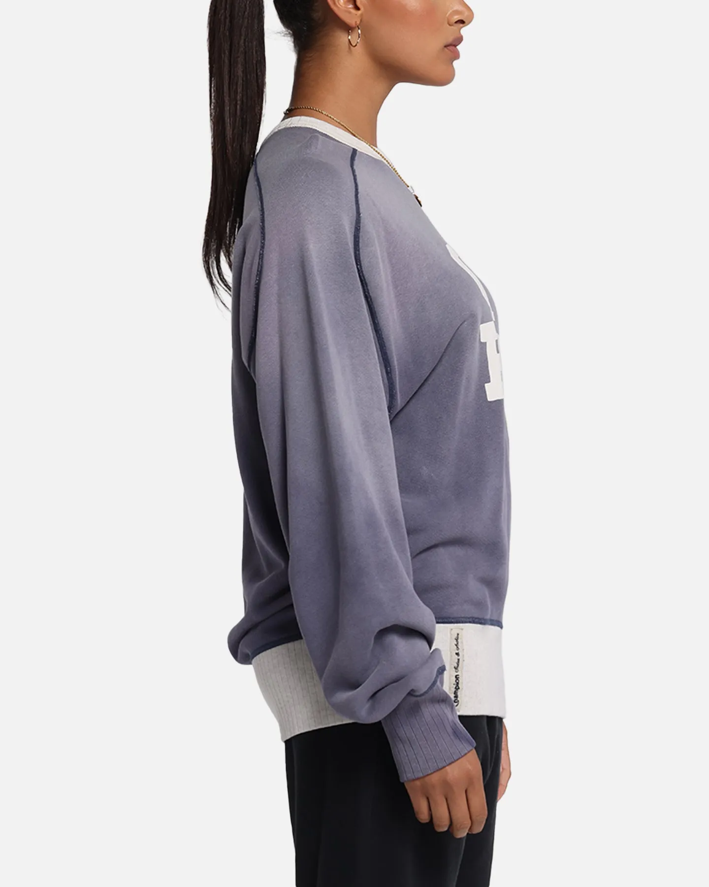 Champion 50's Saddle Crew Sweatshirt Athletic Navy sold by Culture Kings product image thumbnail 4