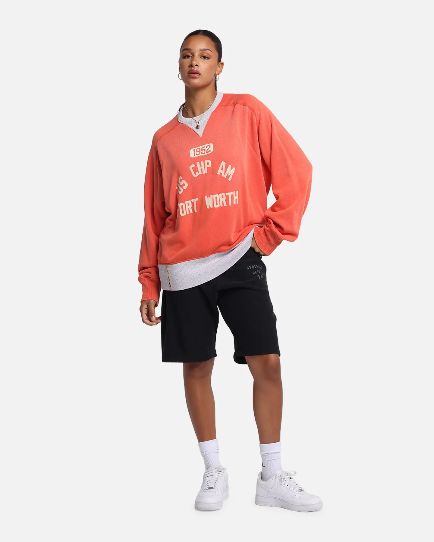 Champion 50's Saddle Crew Sweatshirt Team Red Scarlet sold by Culture Kings product image thumbnail 2
