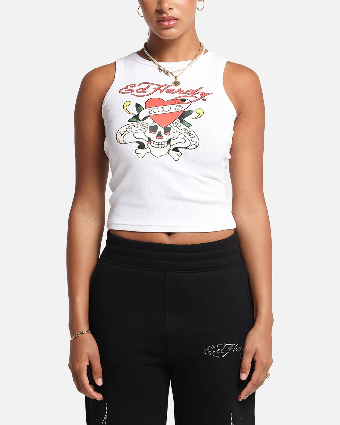 Ed Hardy Women's Love Kills Tank White sold by Culture Kings