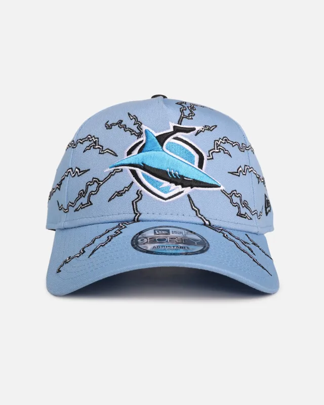 New Era Cronulla Sutherland Sharks 'NRL Electric' 9FORTY A-Frame Snapback Official Team Colour sold by Culture Kings