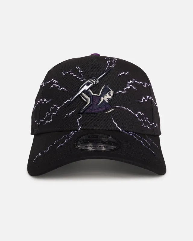 New Era Melbourne Storm 'NRL Electric' 9FORTY A-Frame Snapback Official Team Colour sold by Culture Kings