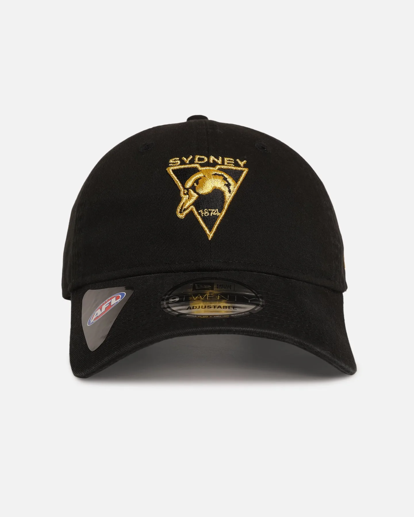 New Era Sydney Swans 'AFL Black & Gold' 9TWENTY Strapback Black/Gold sold by Culture Kings