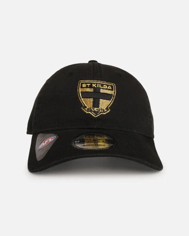 New Era St Kilda Saints 'AFL Black & Gold' 9TWENTY Strapback Black/Gold sold by Culture Kings
