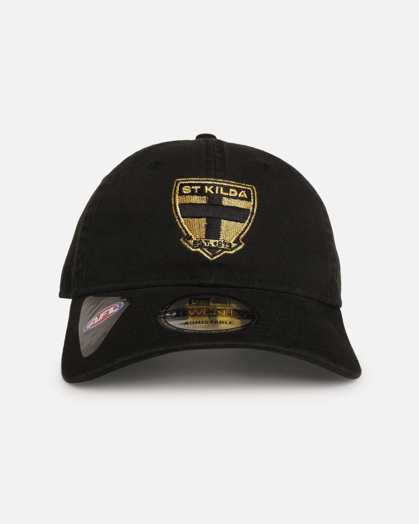 New Era St Kilda Saints 'AFL Black & Gold' 9TWENTY Strapback Black/Gold sold by Culture Kings