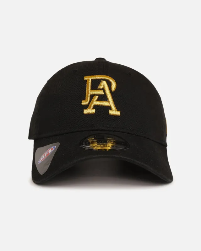 New Era Port Adelaide Football Club 'AFL Black & Gold' 9TWENTY Strapback Black/Gold made by New Era