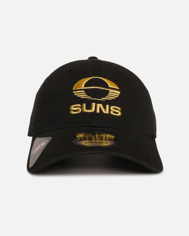 New Era Gold Coast Suns 'AFL Black & Gold' 9TWENTY Strapback Black/Gold made by New Era