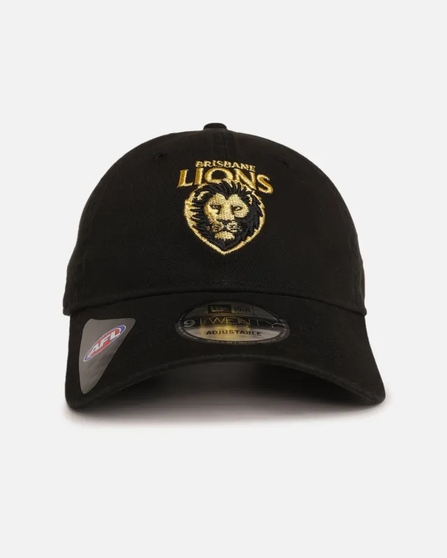 New Era Brisbane Lions 'AFL Black & Gold' 9TWENTY Strapback Black/Gold sold by Culture Kings