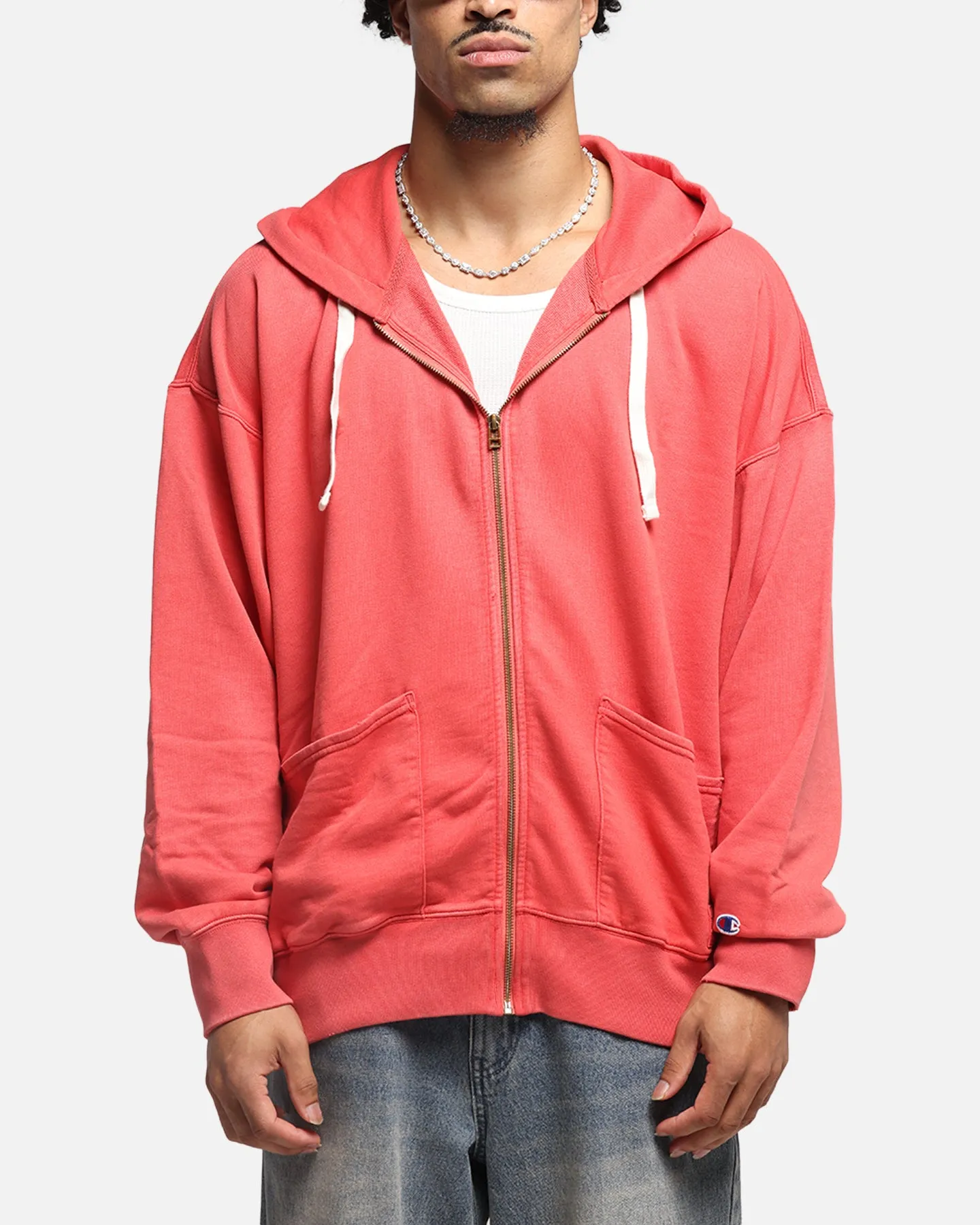Champion Time Capsule Full Zip-Through Hoodie Red sold by Culture Kings