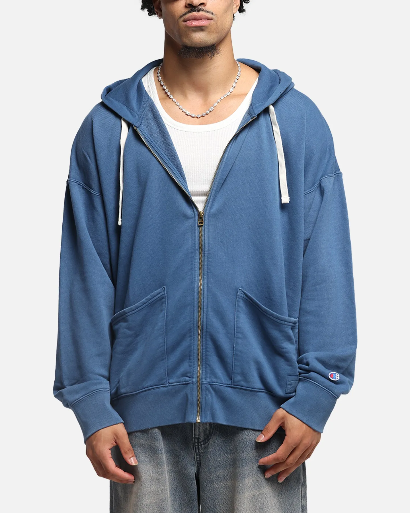 Champion Time Capsule Full Zip-Through Hoodie Teal sold by Culture Kings