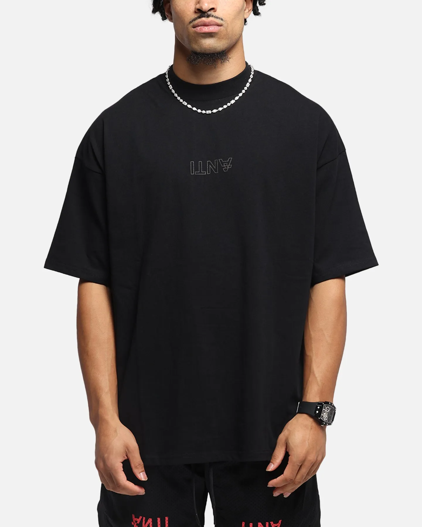 The Anti Order Azero Stencil Mock Neck T-Shirt Black sold by Culture Kings product image thumbnail 2