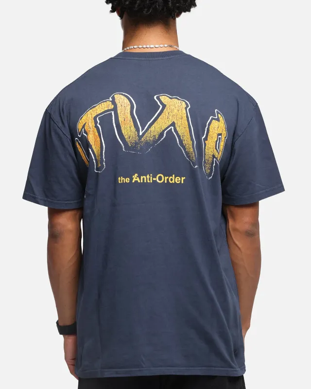 The Anti Order Anti Collegate Boxy T-Shirt Navy sold by Culture Kings
