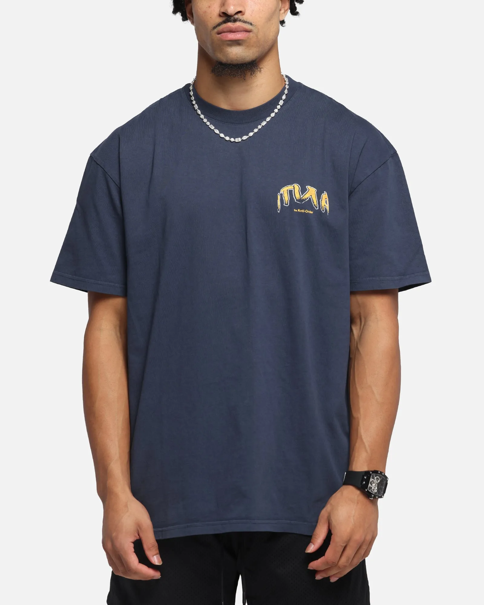 The Anti Order Anti Collegate Boxy T-Shirt Navy sold by Culture Kings product image thumbnail 2