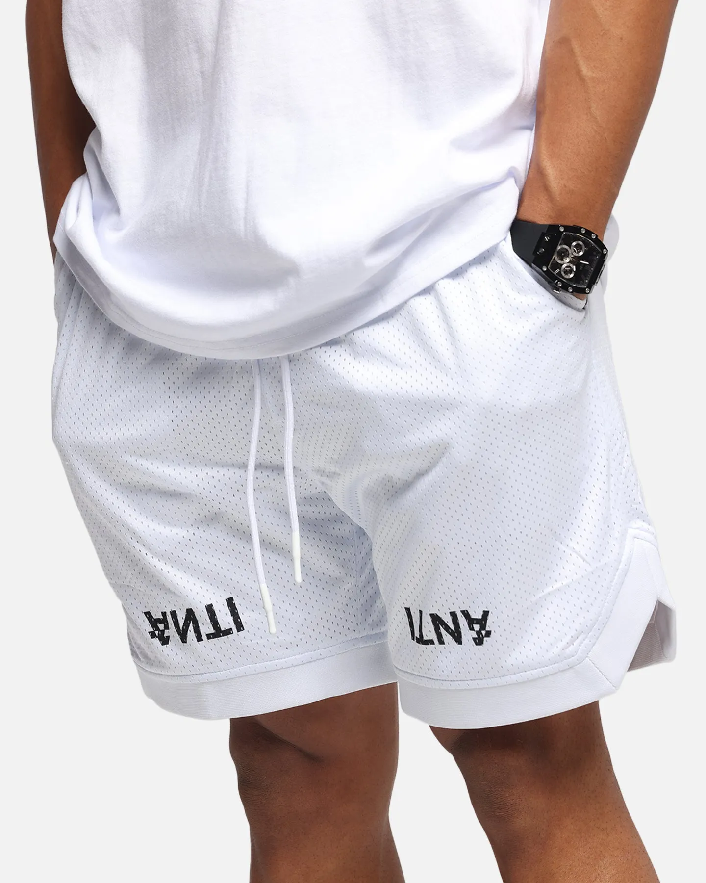 The Anti Order Post Season Basketball Shorts White/Black sold by Culture Kings product image thumbnail 3