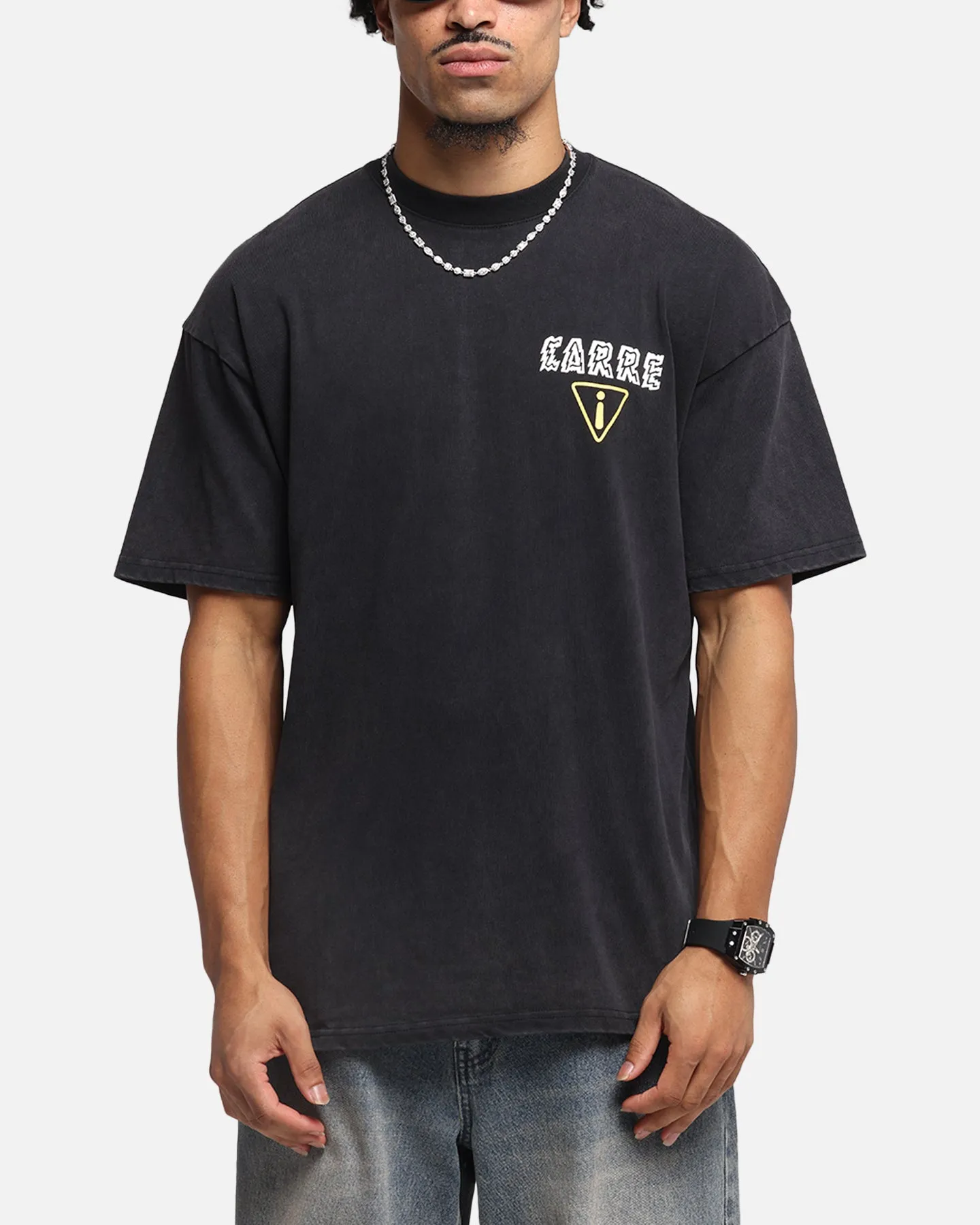 Carre Construction T-Shirt Black Acidwash sold by Culture Kings product image thumbnail 2