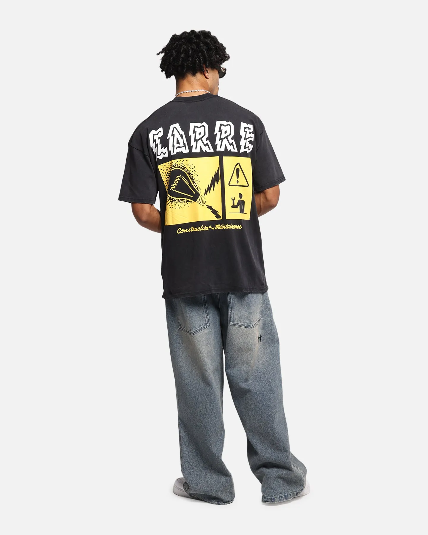 Carre Construction T-Shirt Black Acidwash sold by Culture Kings product image thumbnail 3