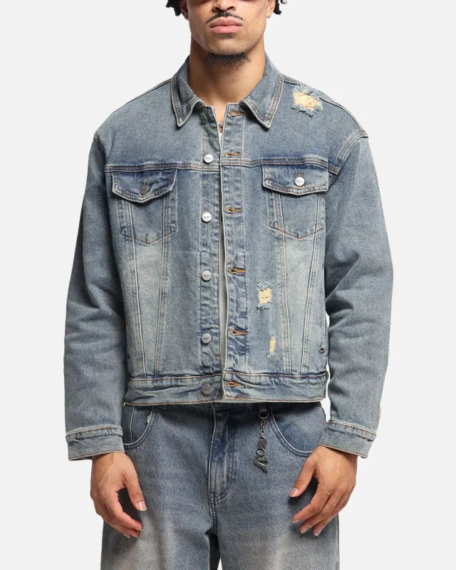 Saint Morta Trucker Denim Jacket Dirty Denim sold by Culture Kings