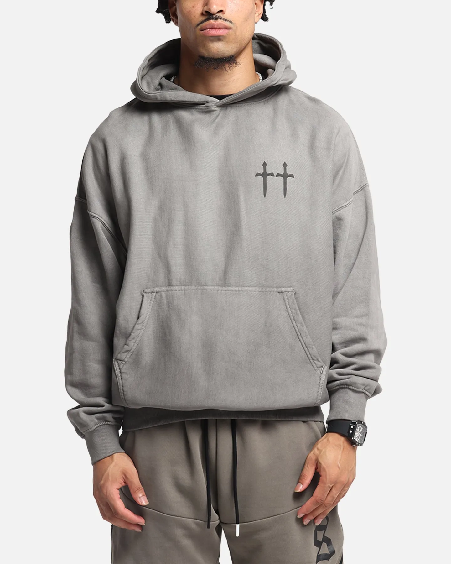 Saint Morta Mortal Boxy Hoodie Washed Charcoal sold by Culture Kings product image thumbnail 2