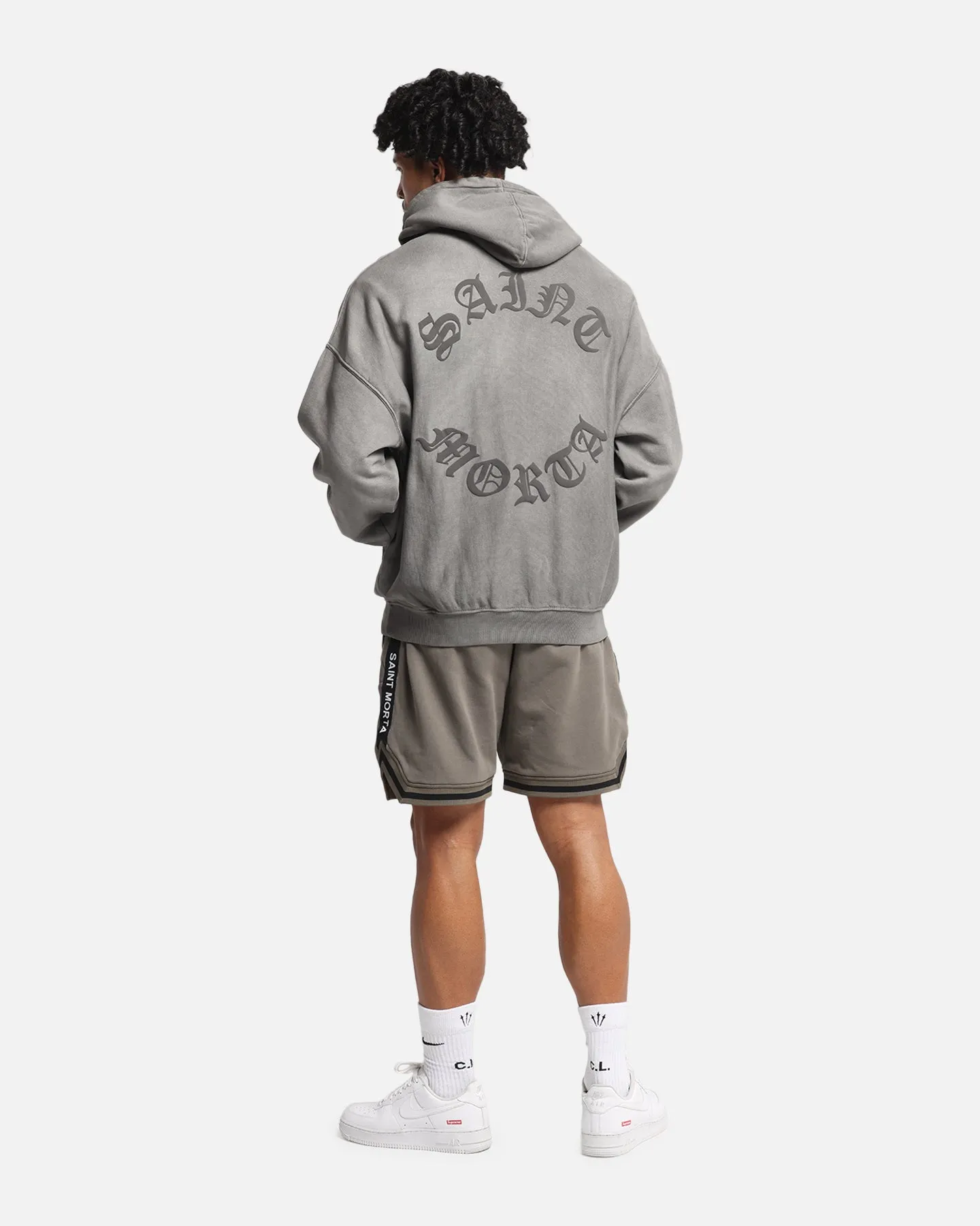 Saint Morta Mortal Boxy Hoodie Washed Charcoal sold by Culture Kings product image thumbnail 3