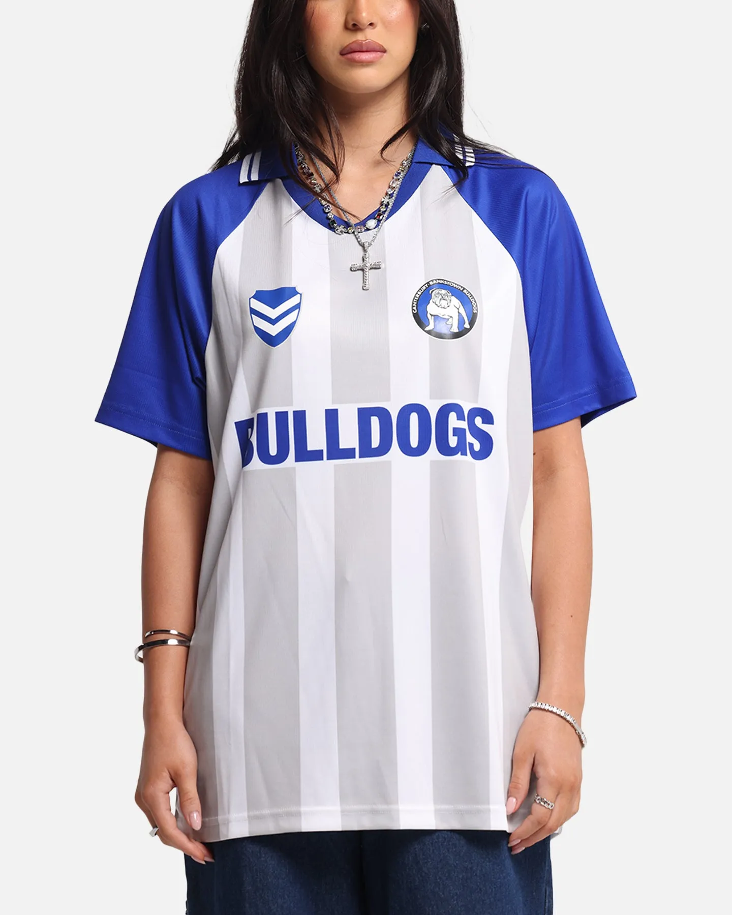Bleacher Athletic Canterbury-Bankstown Bulldogs NRL 1908 Collared T-Shirt Official Team Colour sold by Culture Kings