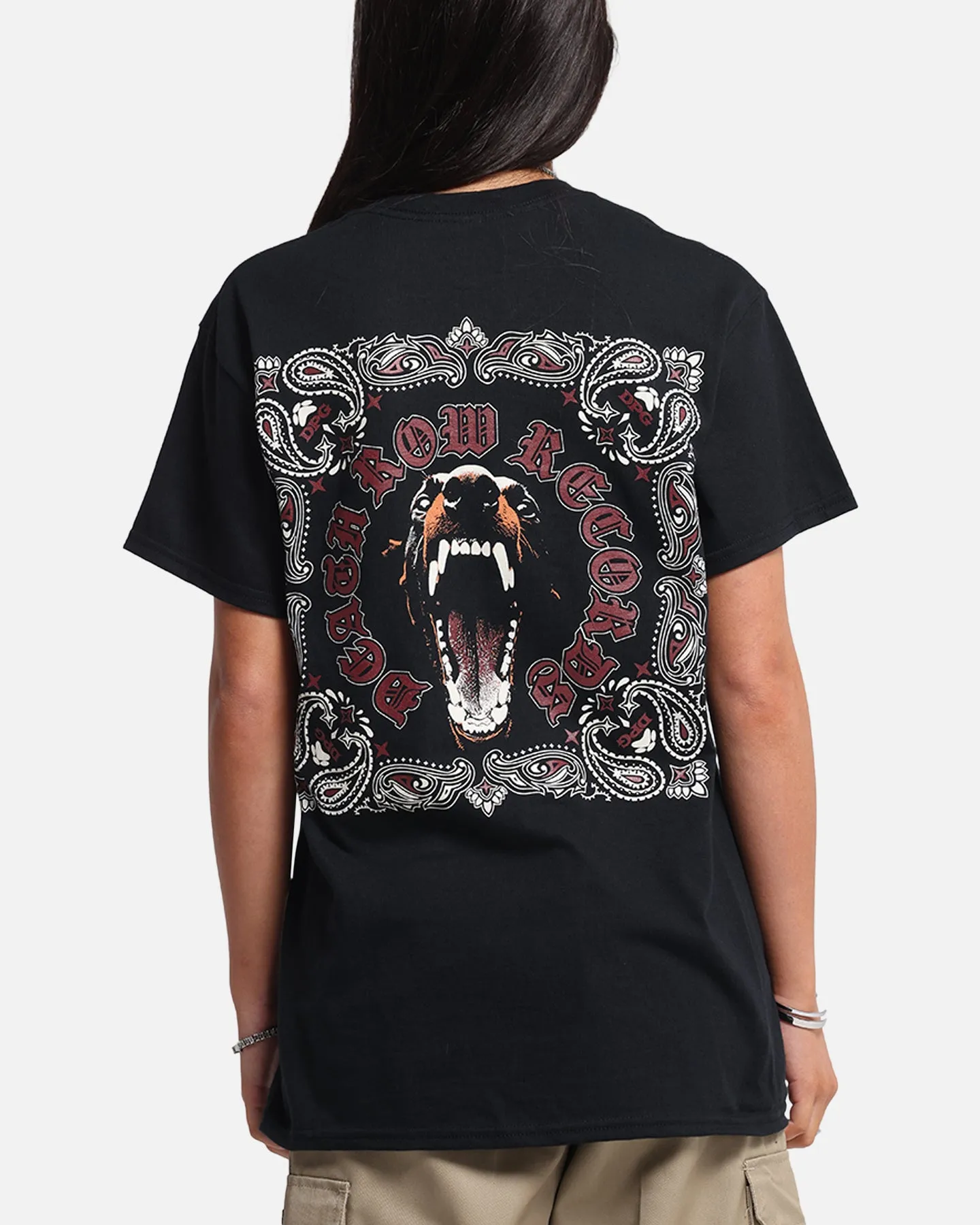 Deathrow Records Doberman Bandana T-Shirt Black sold by Culture Kings