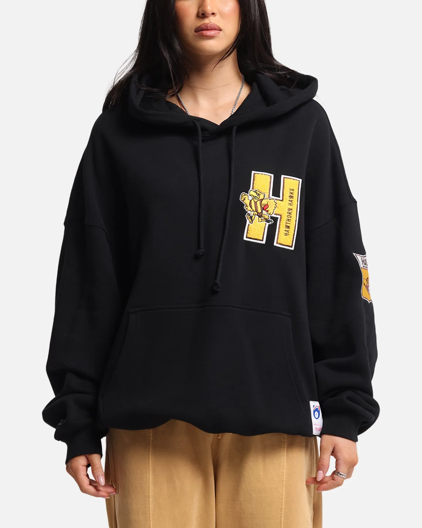 Mitchell & Ness Hawthorn Hawks Team Hoodie Solid Black sold by Culture Kings product image thumbnail 2