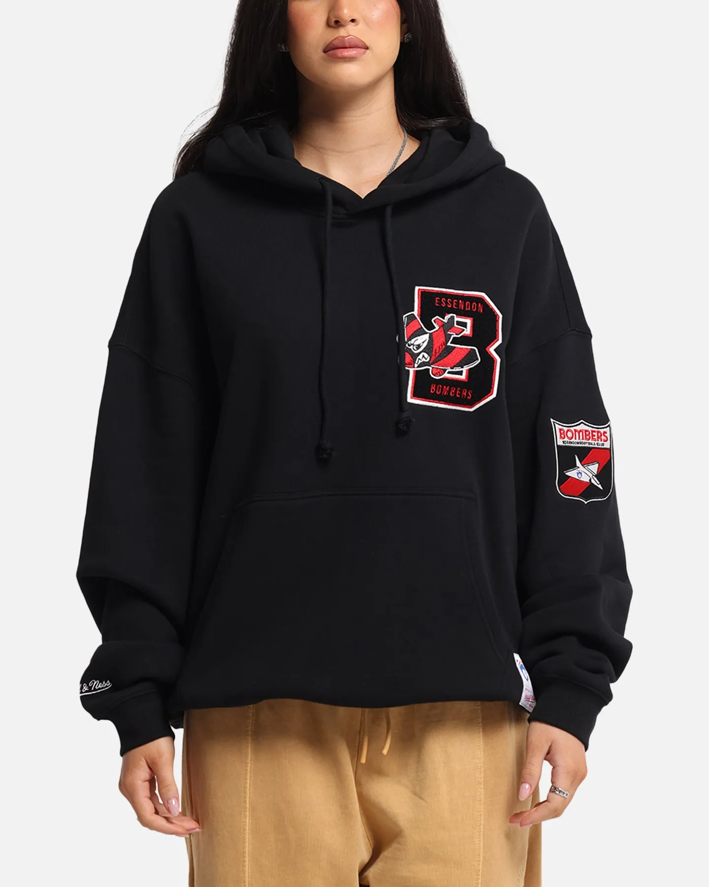 Mitchell & Ness Essendon Bombers Team Hoodie Solid Black sold by Culture Kings product image thumbnail 2