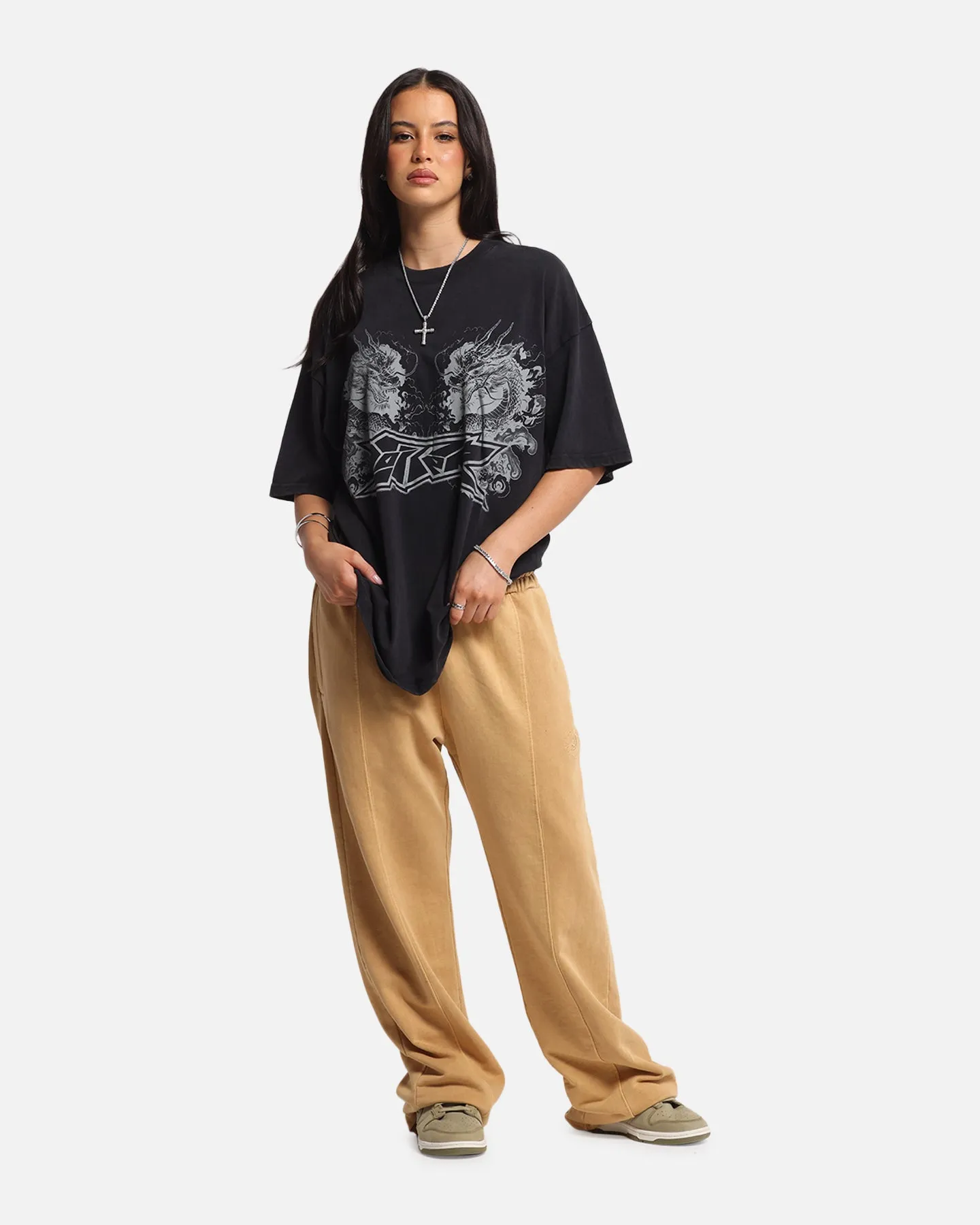 Loiter Draco Born T-Shirt Black Acidwash sold by Culture Kings product image thumbnail 4