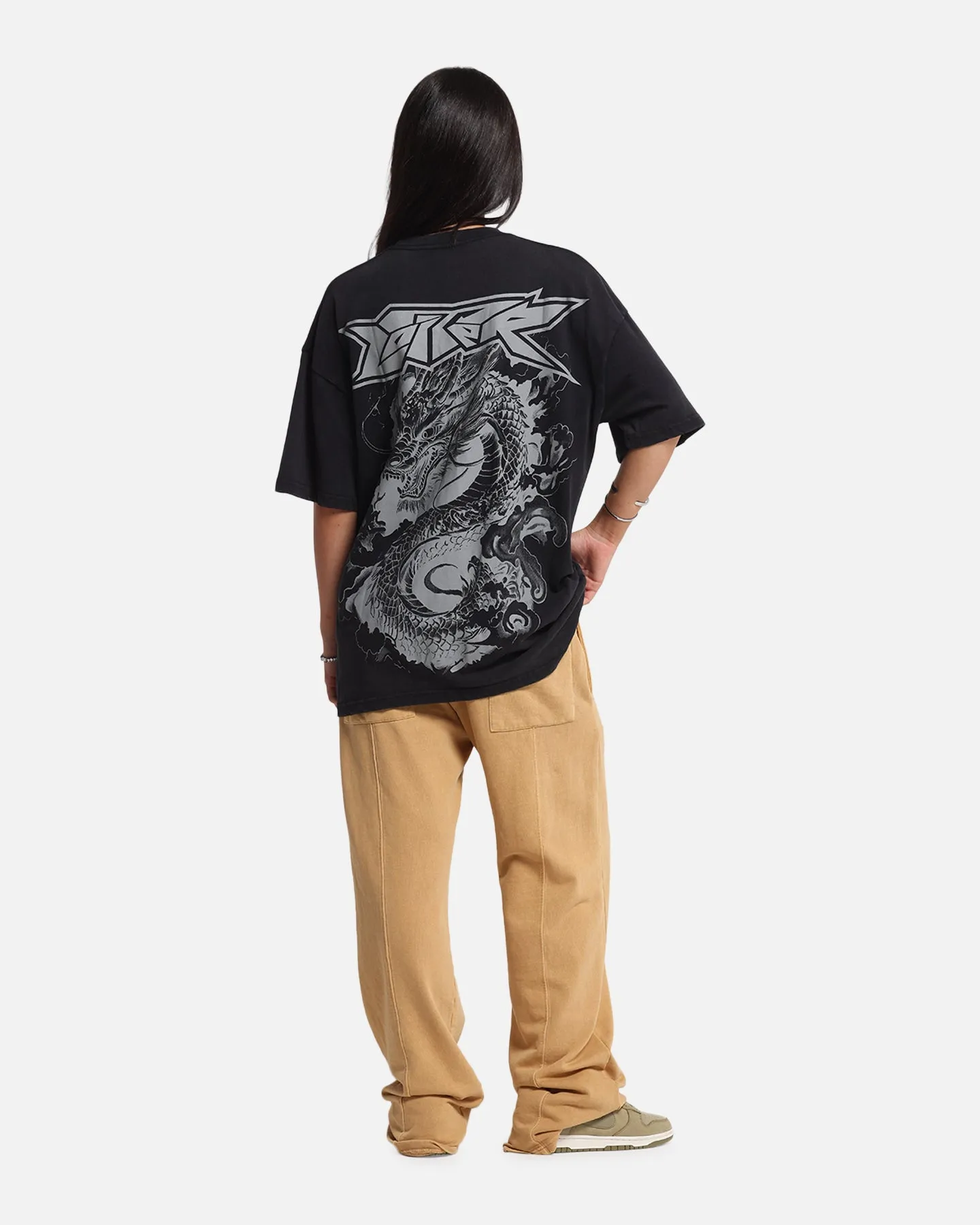 Loiter Draco Born T-Shirt Black Acidwash sold by Culture Kings product image thumbnail 3