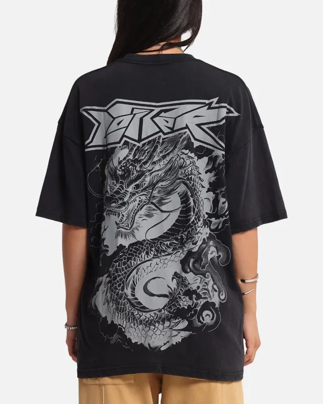 Loiter Draco Born T-Shirt Black Acidwash made by Culture Kings