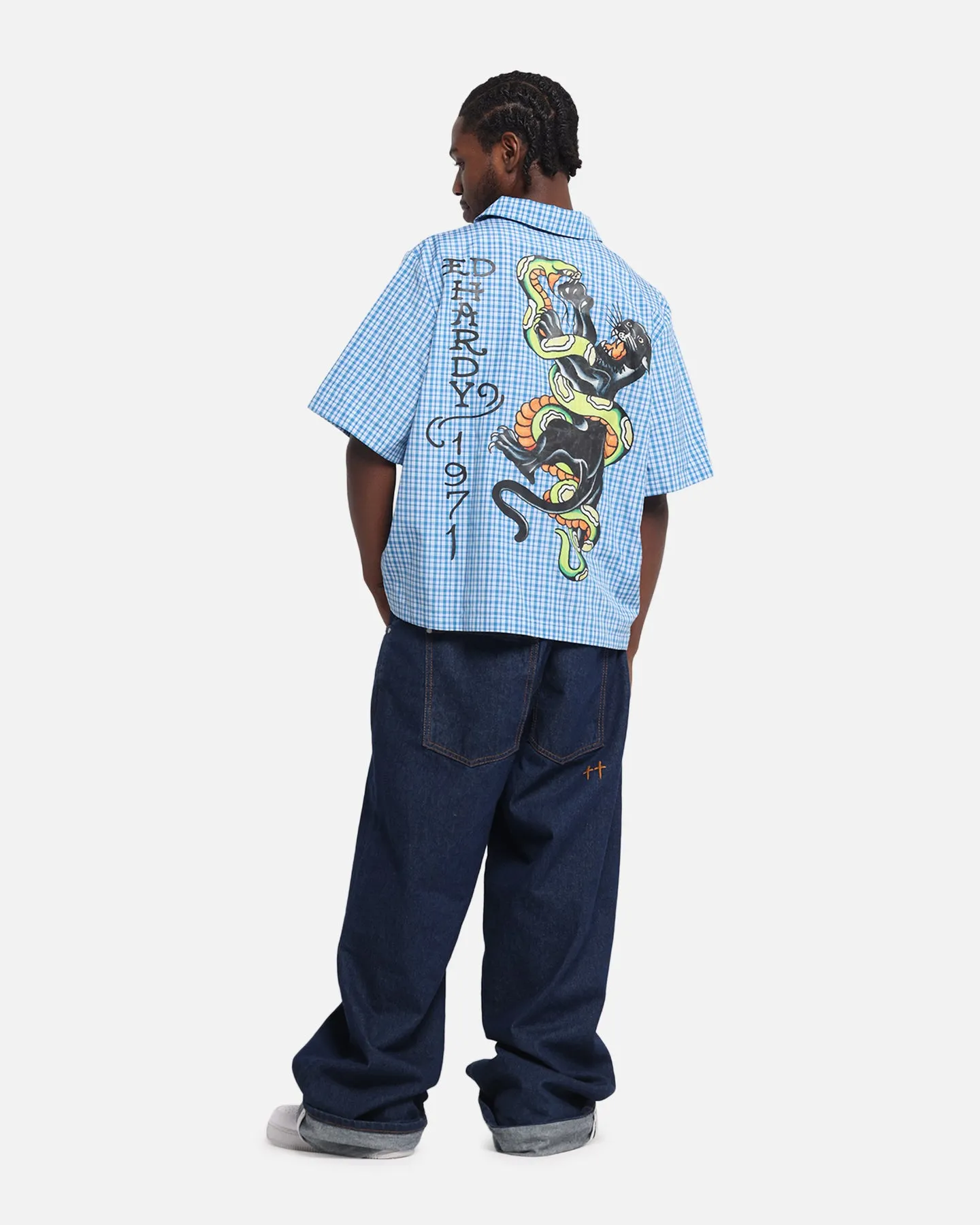 Ed Hardy Panther Button-Up Shirt Blue sold by Culture Kings product image thumbnail 3