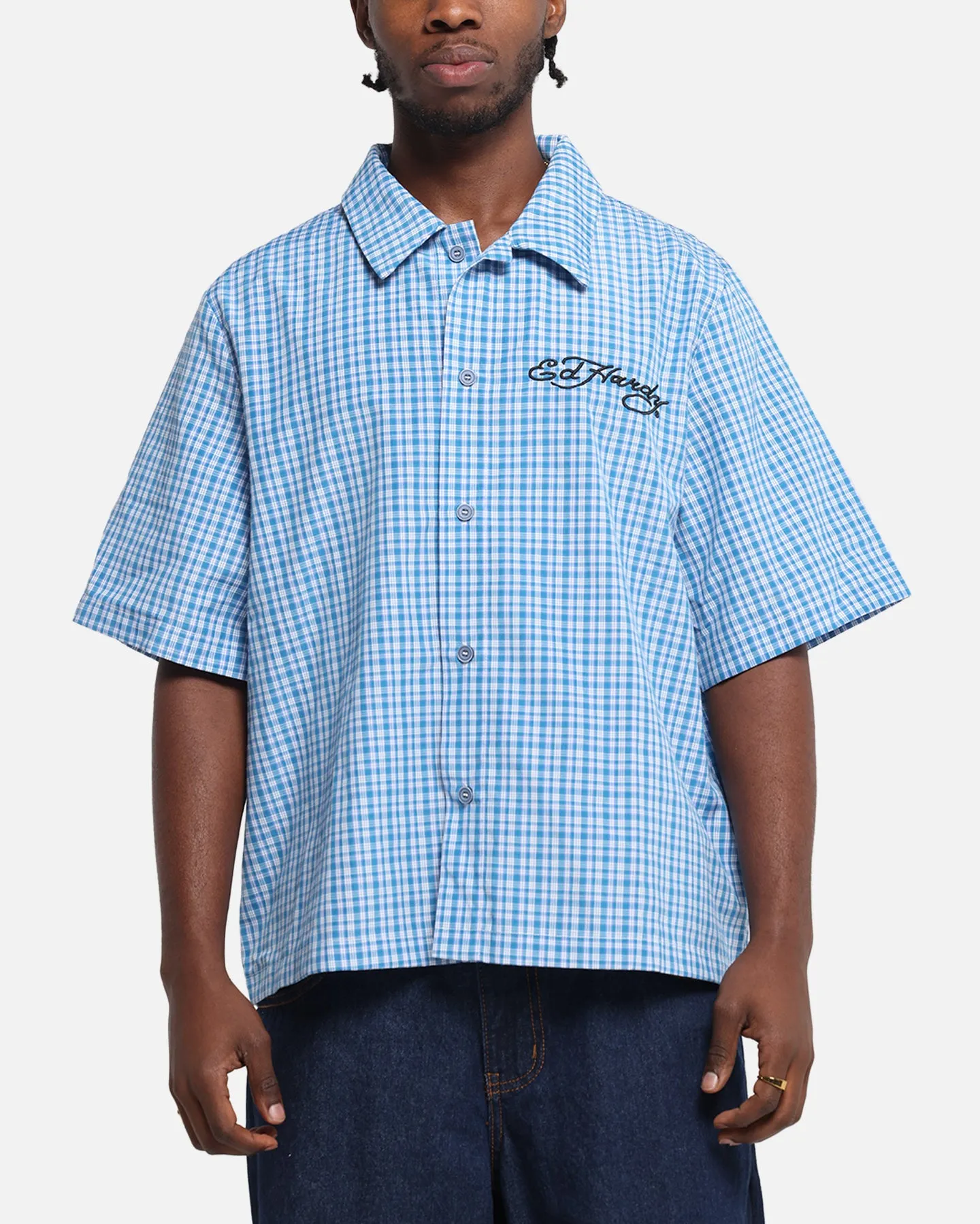 Ed Hardy Panther Button-Up Shirt Blue sold by Culture Kings product image thumbnail 2