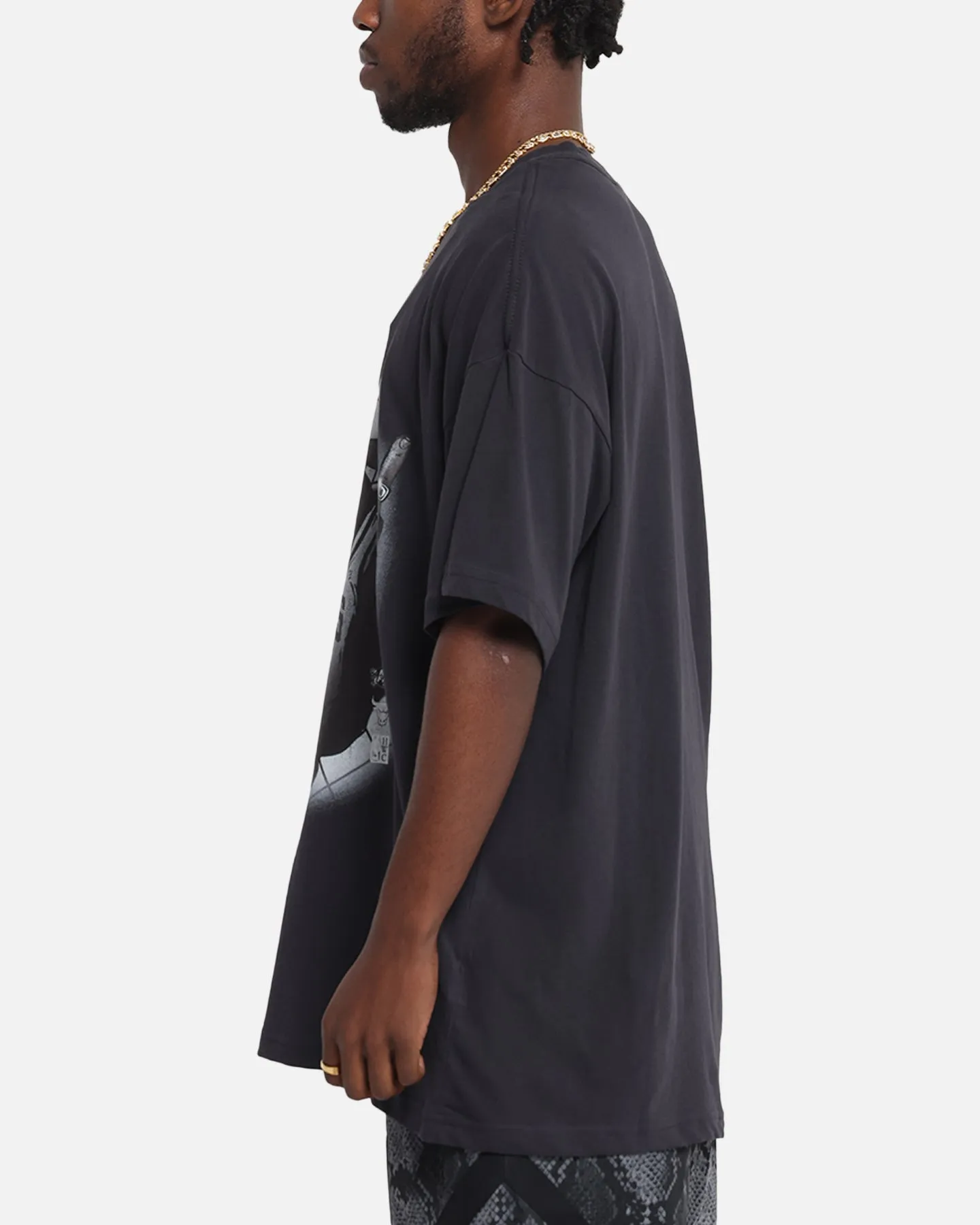 Mitchell & Ness Chicago Bulls 4-Time Champions T-Shirt Overdyed Black sold by Culture Kings product image thumbnail 5