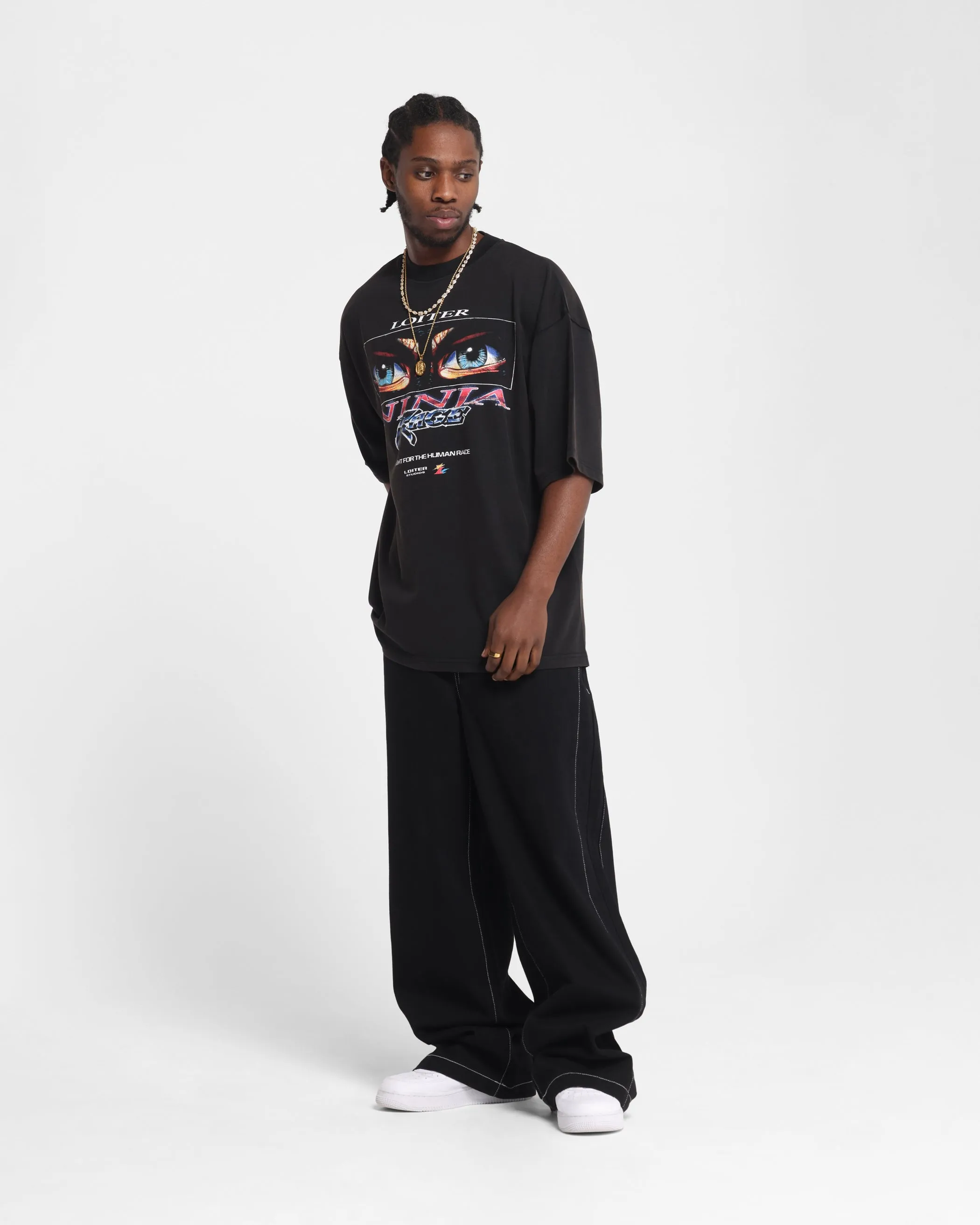 Loiter Ninja Vintage T-Shirt Vintage Charcoal sold by Culture Kings product image thumbnail 4