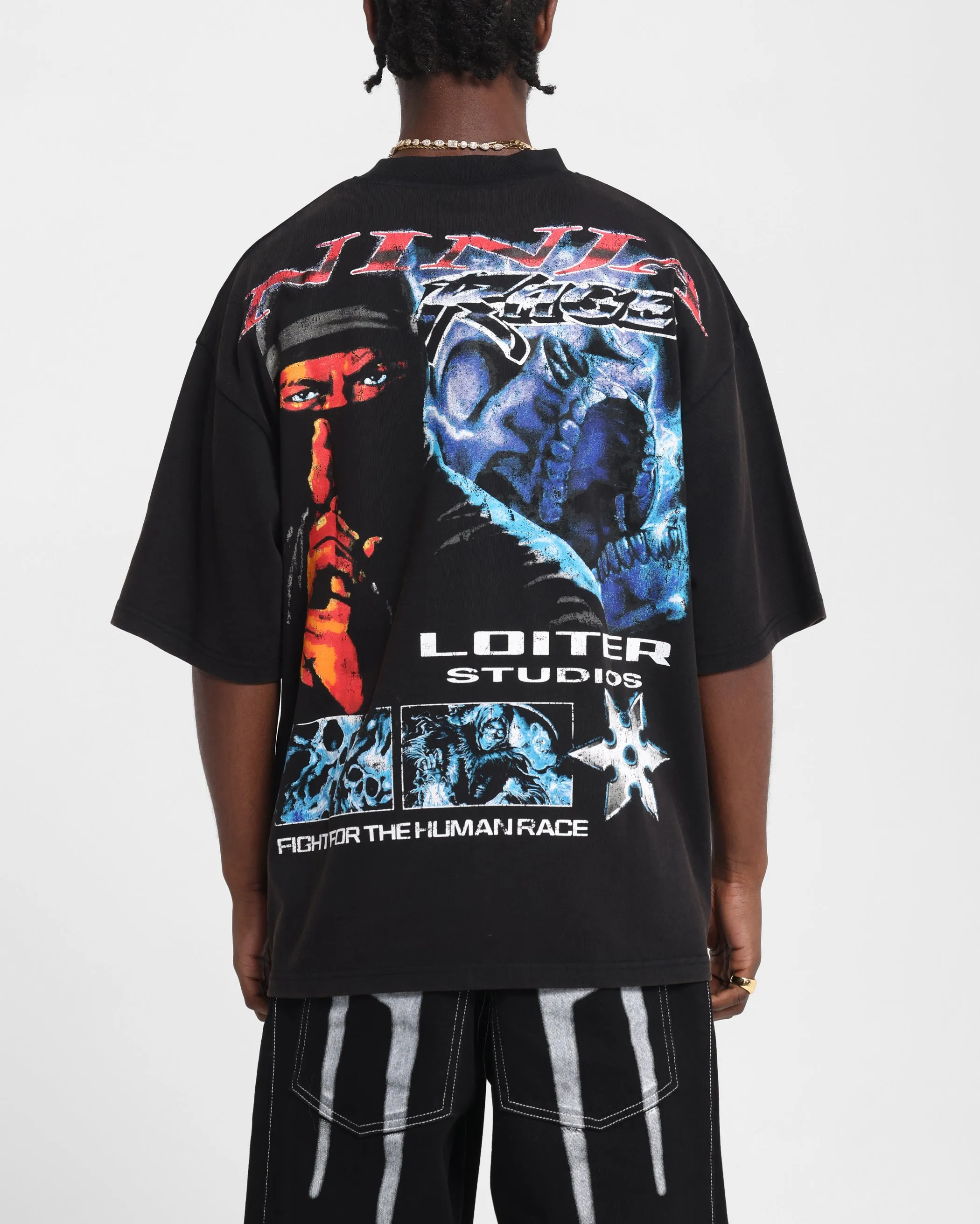 Loiter Ninja Vintage T-Shirt Vintage Charcoal sold by Culture Kings product image thumbnail 2