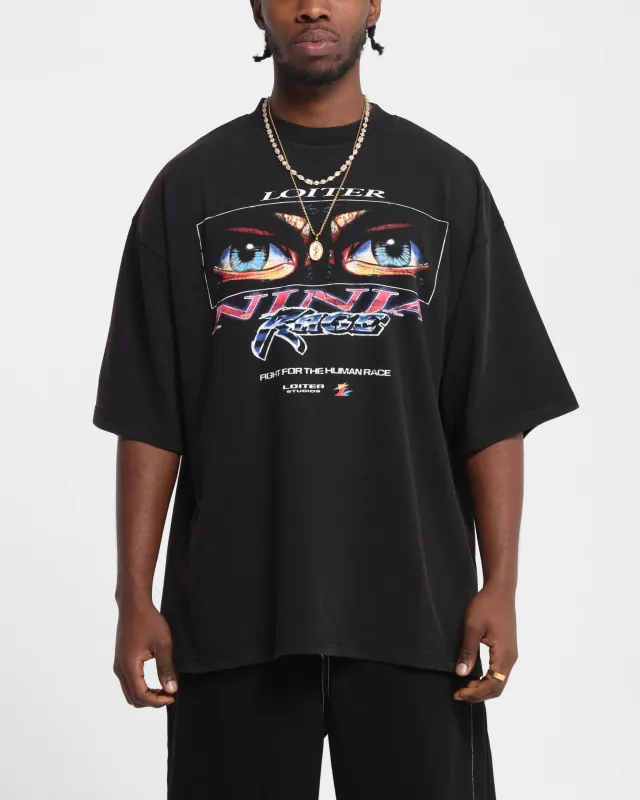 Loiter Ninja Vintage T-Shirt Vintage Charcoal made by Culture Kings