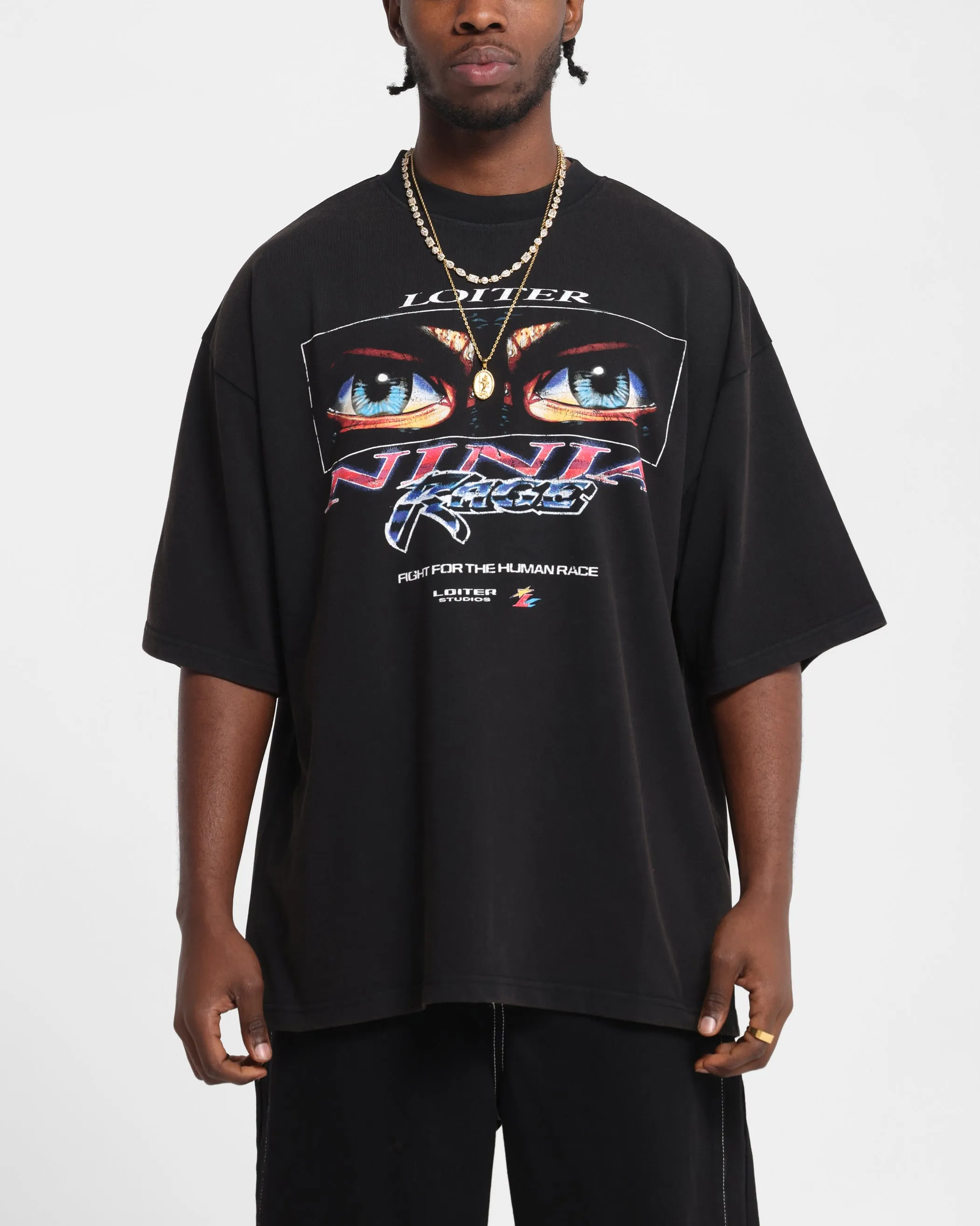 Loiter Ninja Vintage T-Shirt Vintage Charcoal sold by Culture Kings