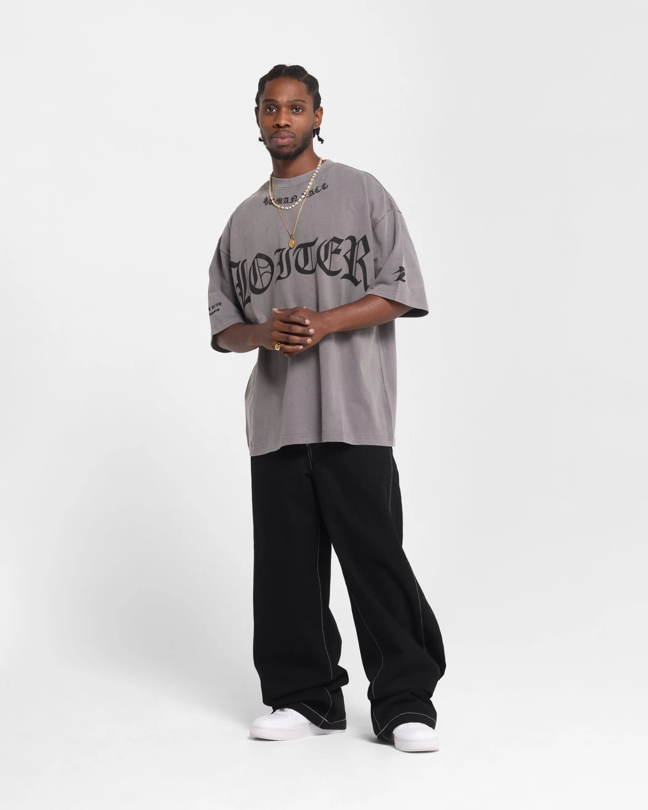 Loiter Biker Vintage T-Shirt Vintage Charcoal sold by Culture Kings product image thumbnail 3