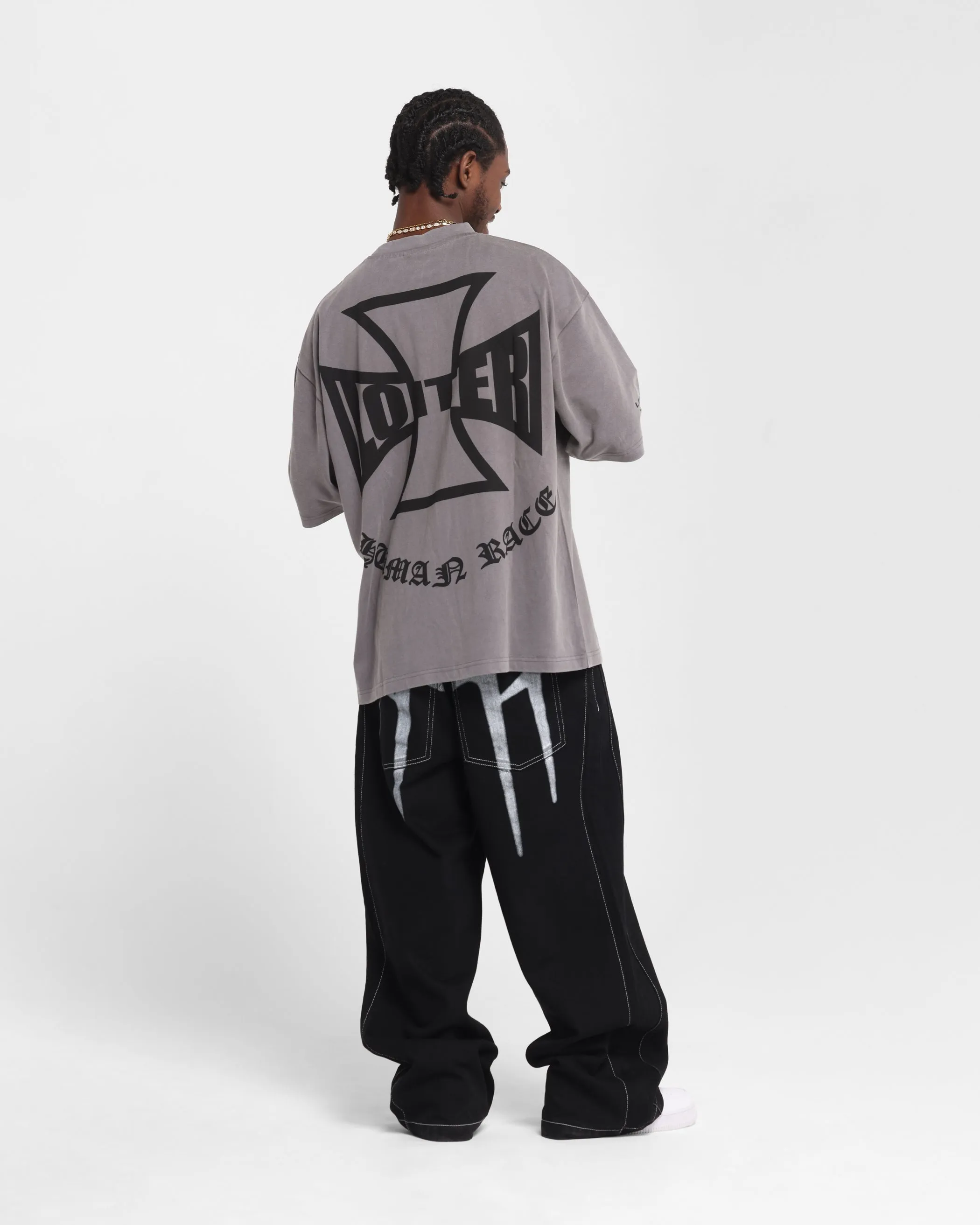 Loiter Biker Vintage T-Shirt Vintage Charcoal sold by Culture Kings product image thumbnail 4