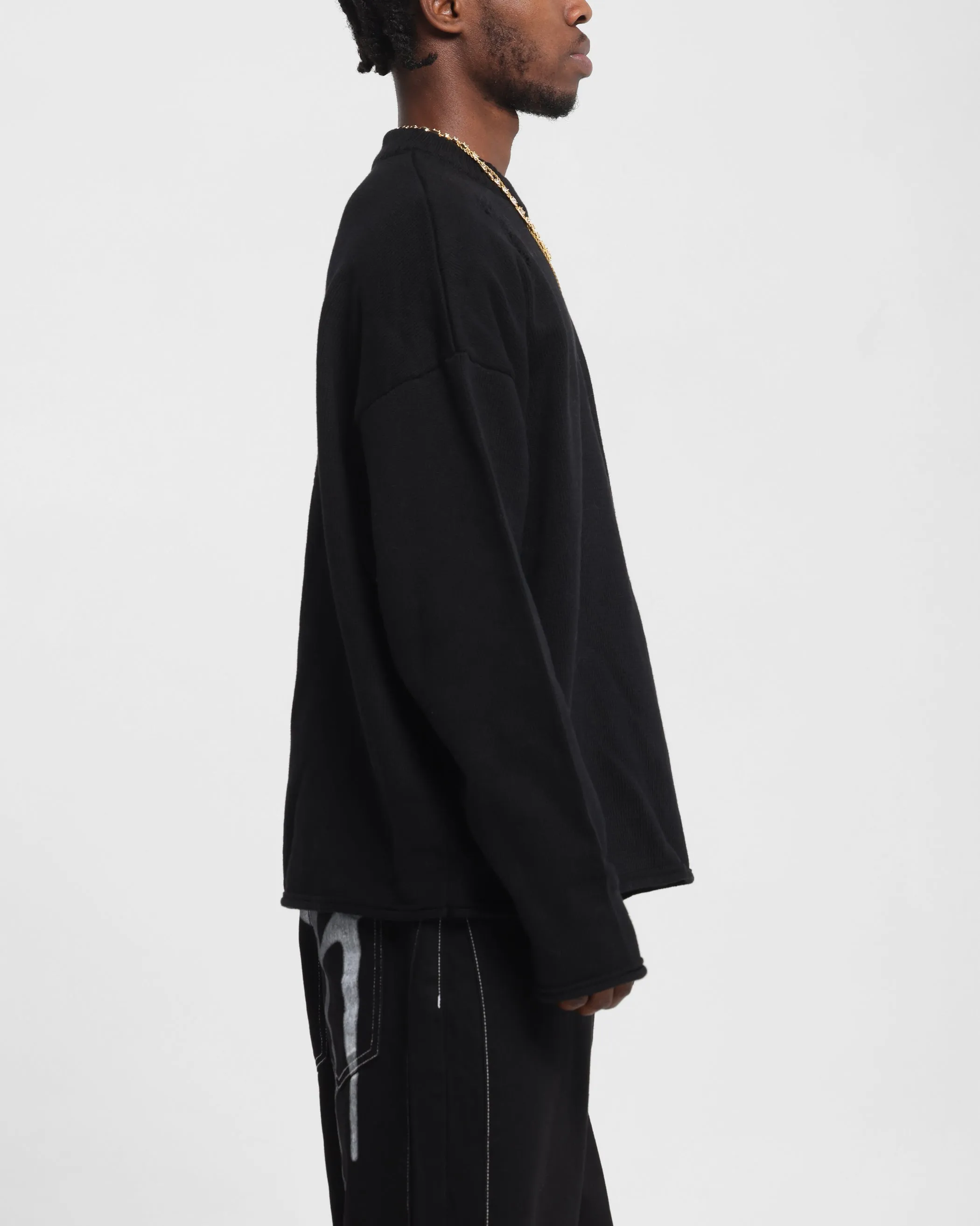 Loiter Chopper Long Sleeve Knitted Sweater Black sold by Culture Kings product image thumbnail 5