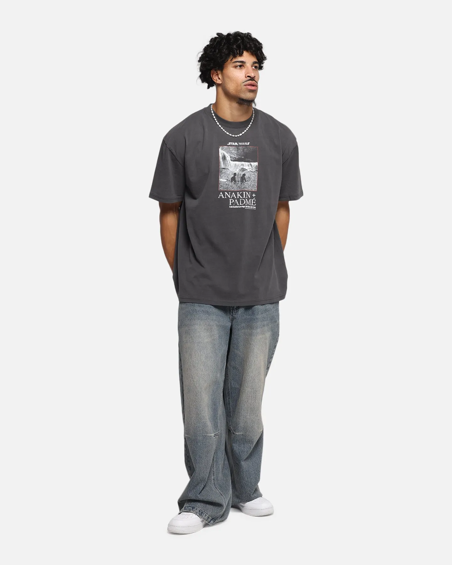 73Studio Star Wars Anakin And Padme Vintage T-Shirt Black Wash sold by Culture Kings product image thumbnail 4